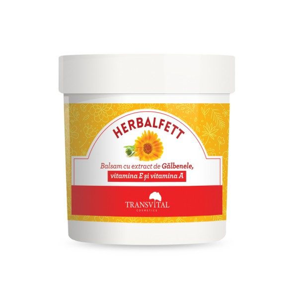 Herbalfett - Balsam cu extract de Gălbenele, vitamina E și vitamina A