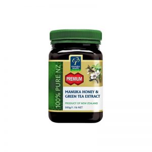 MIERE MANUKA PREMIUM CU EXTRACT DE CEAI VERDE 500 gr.