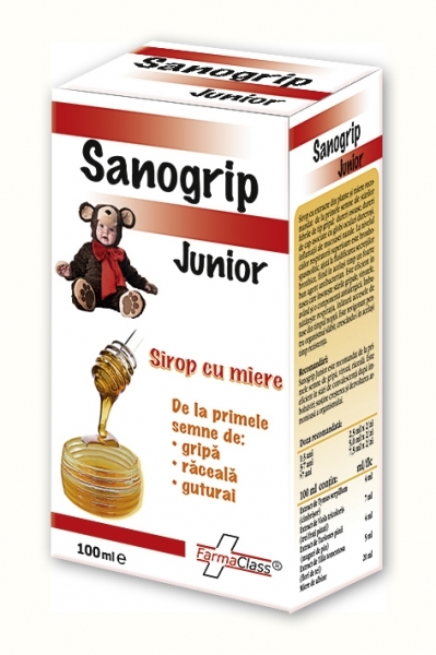 Sanogrip Junior -recomandat de la primele semne de gripa, viroza, raceala