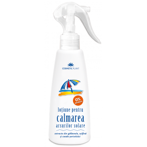 Loţiune pentru calmarea arsurilor solare cu extract de gălbenele sulfină și coada șoricelului