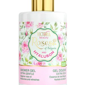 Gel de Dus cu Ulei de Trandafir si Acid Hialuronic 250 ml-catifeleaza pielea